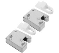 2pcs Stainless Steel Cabinet Push to Open Latch for Cupboard Doors | Soft Closing Action, Versatile Installation, Collision Protection, Suitable for Boat Cabinet and Pantry Door