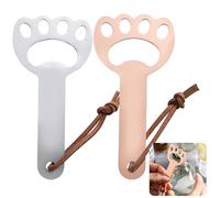 2pcs Stainless Steel Cat Claw Beer Bottle Opener with Leather Strap, Novelty Beer Bottle Opener, Personalised Bottle Opener for Kitchen Accessories Bar Accessories, Home Bar Use and Bottle Cap Opener