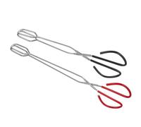 2pcs Stainless Steel Charcoal Tongs for BBQ and Wood Stove Handling | Comfortable Grip, Versatile Tool for Coal and Ash, Easy Use Outdoors, Suitable for Barbecue Enthusiasts