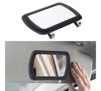 2PCS Stainless Steel Clip-On Sunvisor Mirror Black(1 piece)