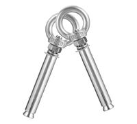 2pcs Stainless Steel Closed Hook Expansion Eyebolt Fastener | M6 Thread, 60mm Length, 10mm Drill Opening, Corrosion Resistant, Indoor or Outdoor Use, Garage Storage
