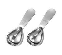 2Pcs Stainless Steel Coffee Scoops 30ml/2 Tablespoon Measuring Spoons for Ground Coffee Milk Powder & Baking Ingredients(Silver)