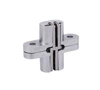 2PCS Stainless Steel Concealed Hinges, 304 Silent Closing Concealed Installation Folding Door Hinges, Door Furniture Hardware Accessories.(13X45MM)