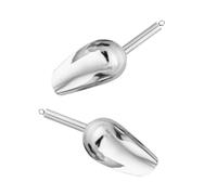 2Pcs Stainless Steel Cooking Shovels for Outdoor Grilling Kitchen Camping Ergonomic Grip Rusts Resistant Design Scooper Thickened Ice Shovel with Ergonomic Handle