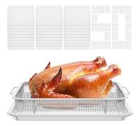 2PCS Stainless Steel Crisper Tray and Basket,Oven Air Fryer Pan Mesh Basket Set,Air Fryer Racks Large,Deluxe Non-Stick Crisper Oven Tray for Baking and Crispy Chicken,French Fries and Onion Rings(M)