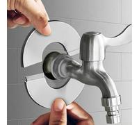 2PCS Stainless Steel Decorative Pipe Cover Plumbing Tap Base Plate Flange Pipe Cover For Bathroom Shower And Kitchen Water Tap Faucets(65x34mm)