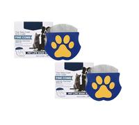 2Pcs Stainless Steel Dog Flea Comb, Dog Grooming Brush, Fine Tooth Flea Comb for Dogs & Cats, Portable Pet Brush Small Medium & Large Pets, Easy to Remove Fleas Lice & Loose Hair (A)