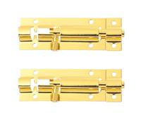 2pcs Stainless Steel Door Bolt Latch with Lock Hole for Pantry Doors | Fast Screw-on Install, Corrosion-resistant Hardware, Padlock Able, Safety Locking, Barn Door