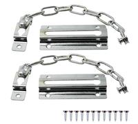 2PCS Stainless Steel Door Chain, Anti Theft Chain Lock for Door, Heavy Duty Home Safety Doors Locks with Screws, Doors Chain Internal D-oor Lock, Do-or Chains for Front Doo-r