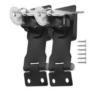 2pcs Stainless Steel Door Latch for Cupboard Doors and Drawers | Black Finish, Multi-surface Mounting, Screws Included, for Bedroom Wardrobes and Home Cabinets