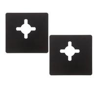 2pcs Stainless Steel Door Lock Plate Reinforcement for Wooden Doors | Self Adhesive, Rounded Corners, Black Brushed Finish, Covers Damage, Front Entry Doors, Lever Handles