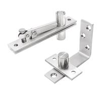 2Pcs Stainless Steel Door Pivots Hinge 360/90 Degree Shafts Door Hinge Invisible Pivots Hardware for Bookshelves Heavy Duty