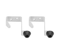2PCS Stainless Steel Door Stopper with Clothes Hook,Heavy Duty Door Stoppers with with Rubber Bumper, Wall Mount Metal Door Stopper