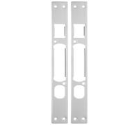 2pcs Stainless Steel Door Striker Plate for Lock Bodies, Silver