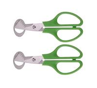 2Pcs Stainless Steel Egg Cutters,Quail Egg Scissors,Bird Egg Scissors,Egg Shell Cutters,Egg Opener Stainless,Steel Kitchen Shear Green
