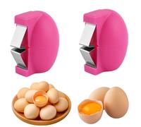 2Pcs Stainless Steel Egg Shell Opener, Multifunctional Egg Cracker Tool, Easy Cracking & Peeling Gadget for Raw & Hard Boiled Eggs, Practical Kitchen Tool for Cooking & Baking