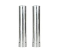 2Pcs Stainless Steel Exhaust Pipe, 30cm Stove Chimney Pipe Gas Exhaust Pipe for Woodburners, Camping Stoves, 60mm Diameter (Straight)