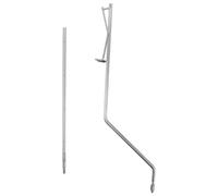 2pcs Stainless Steel Extendable Camping Lamp Pole for LED Lanterns | Detachable Silver Bracket, Quick Clip Slot Sockets, Portable Modular Build, Hiking and Outdoor Use