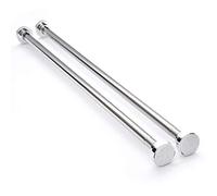 2PCS Stainless Steel Extendable Shower Curtain Pole 83-130cm Tension Rods for Curtains Telescopic Curtain Poles No Drilling Adjustable Shower Curtain Rail for Kitchen Cupboard Closet Bathroom Window