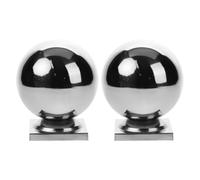 2pcs Stainless Steel Fence Post Ball Cap for Gate and Rail Posts