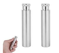 2PCS Stainless Steel Flask, 1oz Tube Hip Flask Pocket Whiskey Bottle | Cigar Shaped Pocket Drinking Tubular Bottle Hidden Flasks Stainless Steel Mini Hip Flask Mini Small Pocket Flask