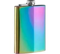 2pcs Stainless Steel Flask, 8oz Portable Small Flask for Hiking, Hunting, Camping, Climbing, Barbecue, Bar, Party (Multicolour)