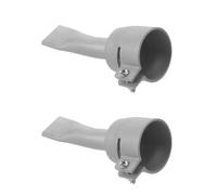 2pcs Stainless Steel Flat Welding Nozzle Tip for Hot Air Plastic | Rounded Smooth Edges, Dual Nozzle Set, Interchangeable Mainstream Heat Guns for Field Repairs