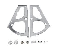 2Pcs Stainless Steel Furniture Hinge Shoes Drawer Cabinet Hinges Turing Rack Replacement Fittings for Kitchen Living Room (1 Layer)