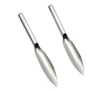 2Pcs Stainless Steel Garden Shovels Set Ergonomic Handle Flat Trowel | Easy-to-clean stainless steel Suitable for planting weeding digging Lightweight design for efficient control and soil