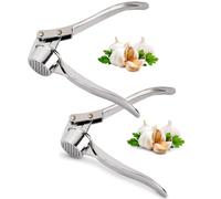 2PCS Stainless Steel Garlic Press, Manual Garlic Mincer Crusher for Garlic