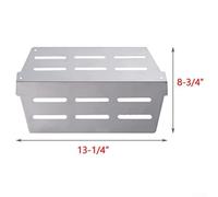 2Pcs Stainless Steel Gas Grill Heat Deflector, Compatible For Weber For genesis 300 Series(2011 And Newer) With Front-mounted Controls, For 65505 And 7622