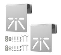 2Pcs Stainless Steel Gutter Mount Bracket with Mounting Screw, Solar Security Camera Holder Weather Compatible with IP PTZ Camera Dome Models in Any Environment