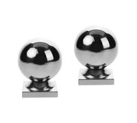 2pcs Stainless Steel Handrail Ball Stair Finial for Gates and Fences | Silver Ball-shaped Base, Secure Stable Support, Architectural Project Use, Indoor and Outdoor Fitting