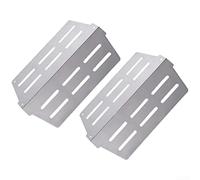 2PCS Stainless Steel Heat Deflector for Weber for genesis 300 Series - Replacement for Parts 65505 7622 - Even Heat Distribution BBQ Shield - Silver Finish 13.25x8.75 Inch