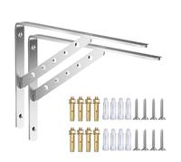 2Pcs Stainless Steel Heavy Duty L Brackets Triangular Wall Shelf Supports Rust-Resistant for Storage & Organizers Heavy Duty L Shelf Brackets