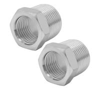 2pcs Stainless Steel Hex Reducing Bushing 3/4 Inch Male Npt to 1/2