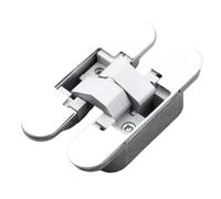 2pcs Stainless Steel Hidden Hinges Cross Door Hinge Invisible Folding Window Accessories Furniture Supplies Hardware for Doors(Silver)