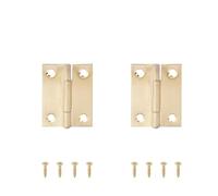 2pcs Stainless Steel Hinge 270 Degree Folding Black Small Hinges Cabinet Door Hinges for Kitchen Cupboard Wooden Box Furniture(Golden 50.3mm 2pcs)