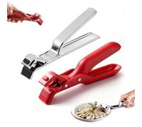 2Pcs Stainless Steel Hot Plate Gripper, Multi-Purpose Anti Scald Bowl Holder Clip for Kitchen, Multi Angle Silicone Non-Slip Heat Insulation Anti-Scald Clamp, Ironing Dish Clamp for Cooking