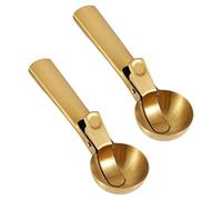 2PCS Stainless Steel Ice Cream Scoops Nonstick Starts Design Scooping for Freezing Yogurts Sorbets Cakes Triggers Release Ice Cream Scoops