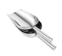 2pcs Stainless Steel Ice Scoop Shovel for Kitchen Bins and Fries | Silver Polished Finish, Scratch-Free Edges, Bulk Scooping, Suits Home Cooks, Café Staff or PET Feeding Areas