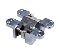 2PCS Stainless Steel Invisible Hinges Invisible Folding Door Hinges for Kitchen Furniture Hardware Accessories(13X44mm)