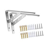 2Pcs Stainless Steel L-Shaped Brackets, Reinforced Shelf Supports for Wall Storage & Home Organizers Triangular Brackets Wall Shelf