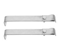 2pcs Stainless Steel Lightning Rod Bracket Grounding Clamp for Roofs | Weatherproof Bonding Connector, Secure Rod Alignment, Plates and Lugs Included, for Antenna Masts