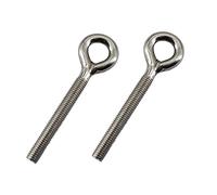 2Pcs Stainless Steel M16 Eye Bolt Long Shank Threaded Rod Ringbolt Closed Ring Eyelet Bolt