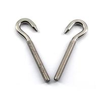 2Pcs Stainless Steel M16 Eye Bolt Long Shank Threaded Rod Round Hook Eyelet Bolt Screw