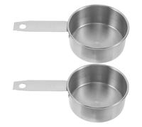 2pcs Stainless Steel Measuring Spoon 125ml Half Cup Grain Scoop