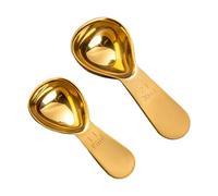 2Pcs Stainless Steel Measuring Spoons Tablespoon Short Handle Coffee Scoops for Coffee Teas Sugar and Milk Baking Tools Elegant Kitchen Tool
