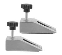 2pcs Stainless Steel Mechanical Floor Mounted Door Stop for Entryways | No Punch Installation, Non Slip Base, Silver Metal Finish, Suitable for Interior and Exterior Doors