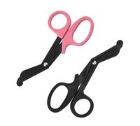 2Pcs Stainless Steel Medical Bandage Scissors Durable EMT Trauma Scissors Plastic Handle Titanium Bandage Shears for Household Tuff Cut Bandage Scissor